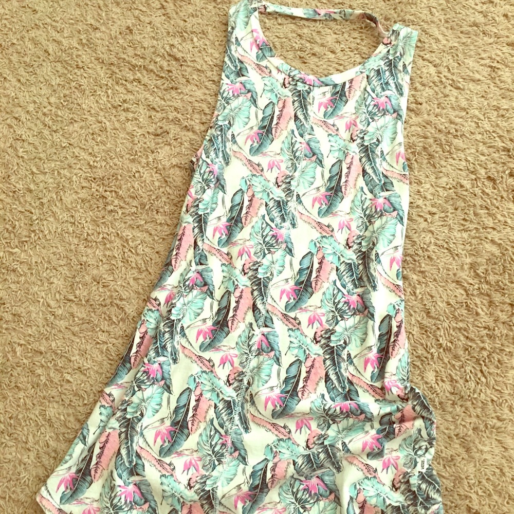 Colorful Summer Palms Vans Deep Scoop Back Tank